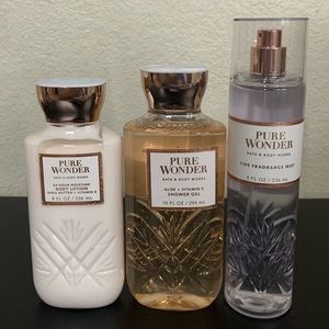 bath and body works pure wonder set